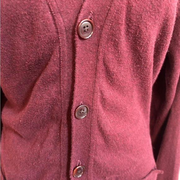 J. Crew Women Burgundy Cardigan Sweater Medium - Picture 6 of 8